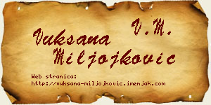 Vuksana Miljojković vizit kartica